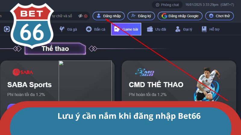 Lưu ý cần nắm để đăng nhập Bet66 thành công, mượt mà